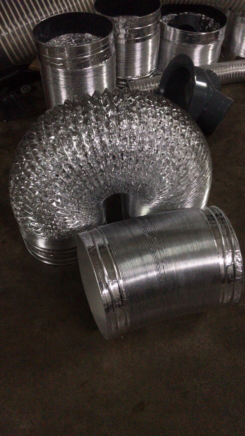 100/110/115/120/125排气管通风管加厚铝箔钢丝烟管伸缩软管风管 - 图1