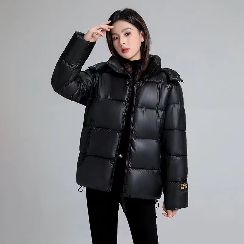 明星同款黑金羽绒服男女同款棉服外套加厚保
