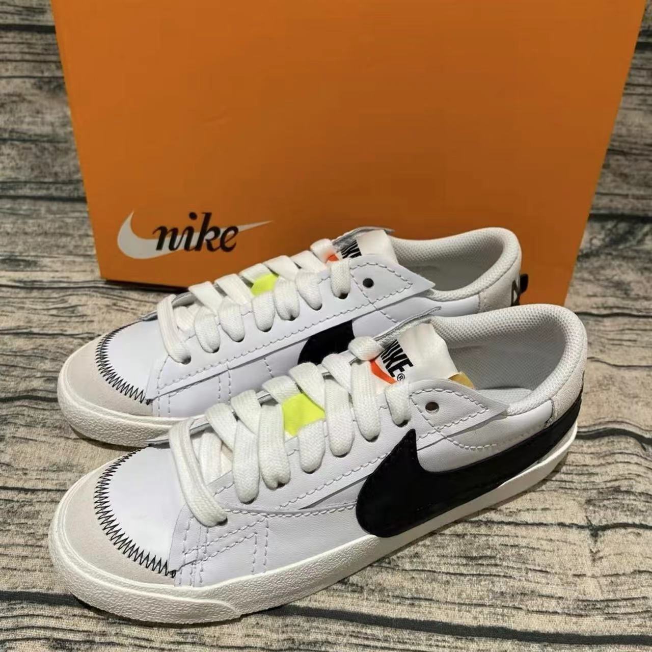 Nike/耐克 Blazer Mid77开拓者如意结男子高帮休闲板鞋DD8489-161 - 图0