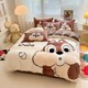 Disney Chicic Winter Thick Milk Velvet Beds Four -piece Coral Velvet Warm Plel Plel Double -sided Beds