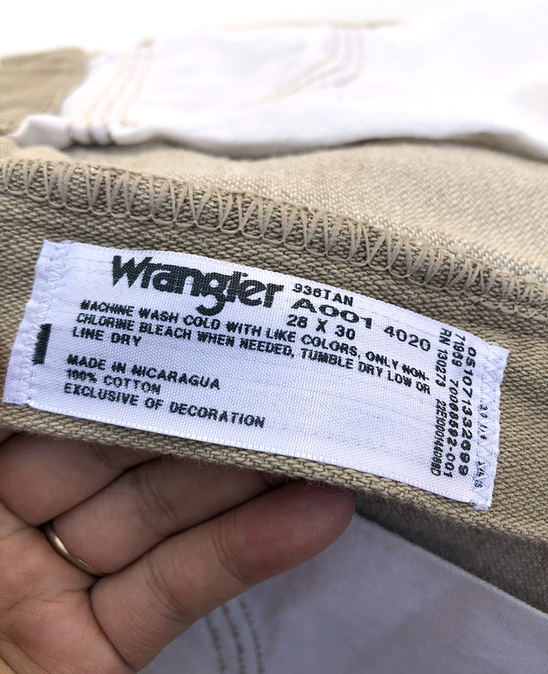 现货13.75美国正品wrangler威格高腰修身牛仔裤男纯棉无弹936tan