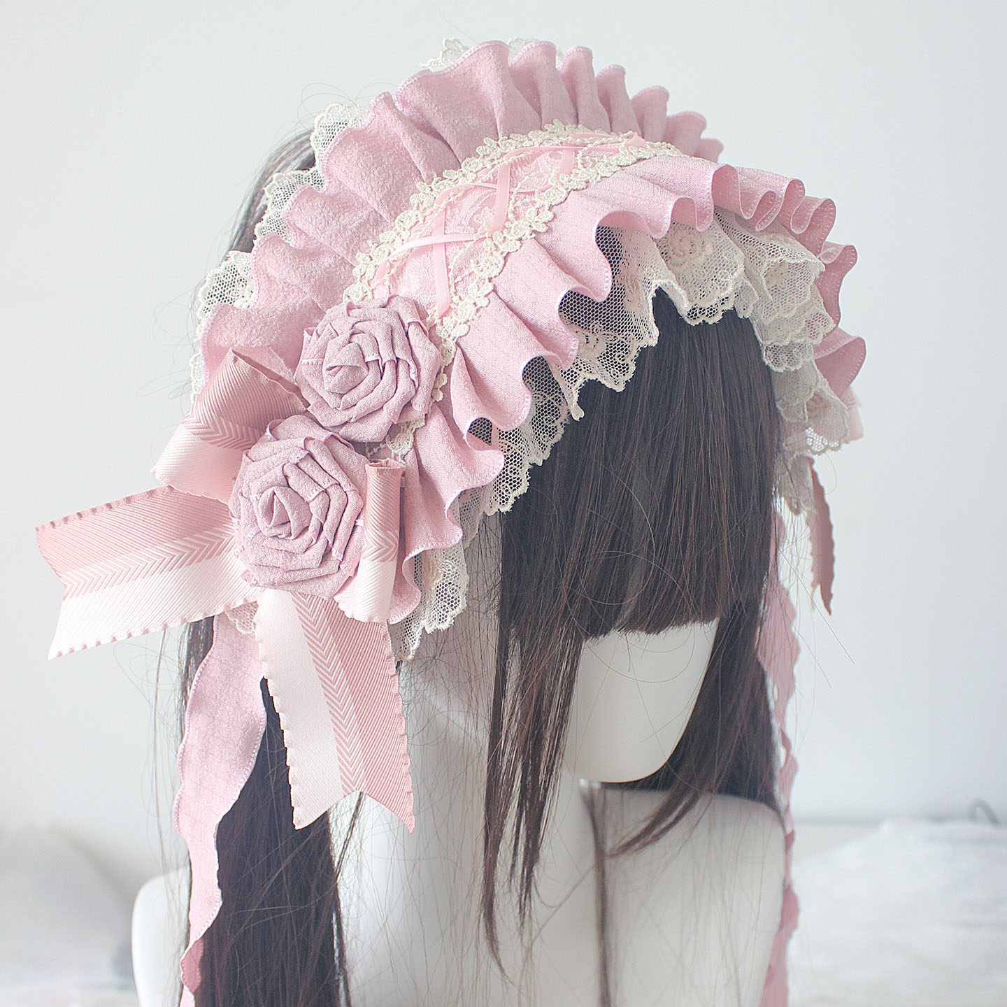 手作玫瑰优雅Lolita发带古董蛋糕洛丽塔小物粉色发饰lo娘百搭头饰,淘宝优惠券,粉丝福利购,淘宝优惠卷