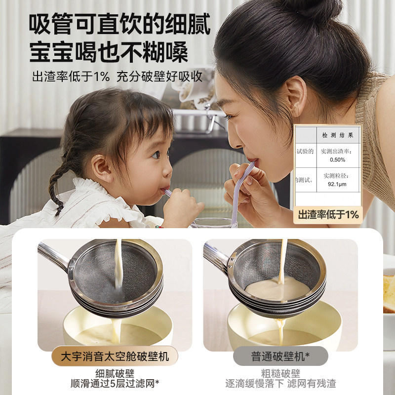 大宇破壁机家用全自动静音2026新款乔迁新居豆浆机无渣消音太空舱