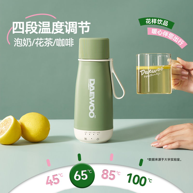 大宇电热水杯小型加热杯办公室烧水壶电炖杯保温杯便携旅行烧水杯