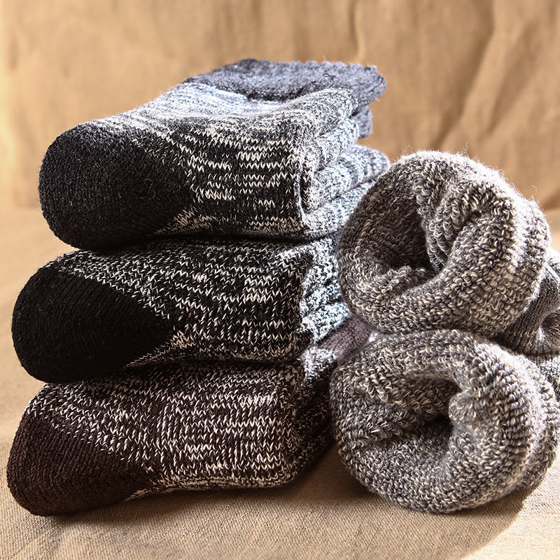 男士冬季特厚中筒羊毛超厚毛圈袜 bejirog北极绒博跃短袜/打底袜/丝袜/美腿袜