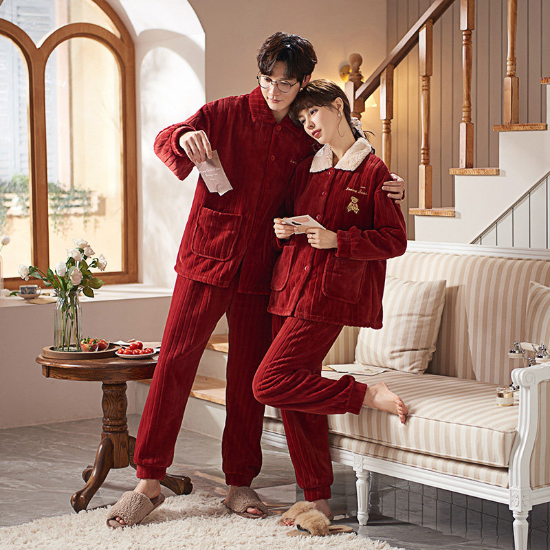 思莉太太情侣珊瑚绒女睡衣 思莉太太睡衣/家居服套装