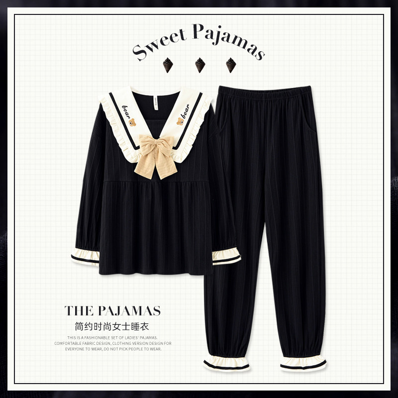 思莉太太睡衣春秋款女纯棉长袖 思莉太太睡衣/家居服套装