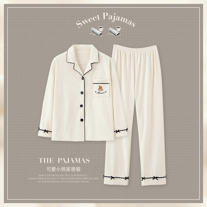 思莉太太情侣睡衣冬季海岛绒男薄绒 思莉太太睡衣/家居服套装