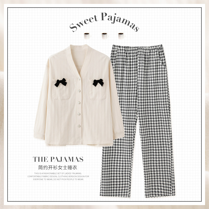 思莉太太情侣春秋款纯棉长袖男睡衣 思莉太太睡衣/家居服套装