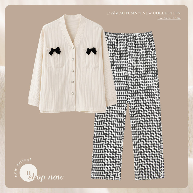 思莉太太情侣春秋款纯棉长袖男睡衣 思莉太太睡衣/家居服套装