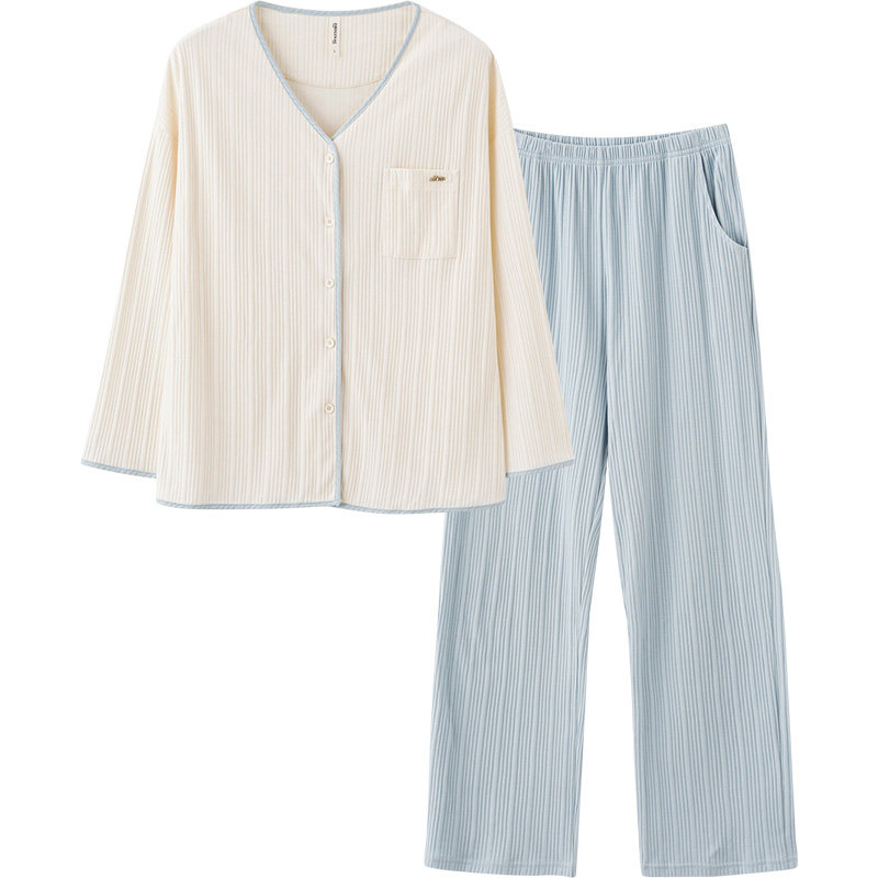 思莉太太睡衣春秋款女纯棉长袖 思莉太太睡衣/家居服套装