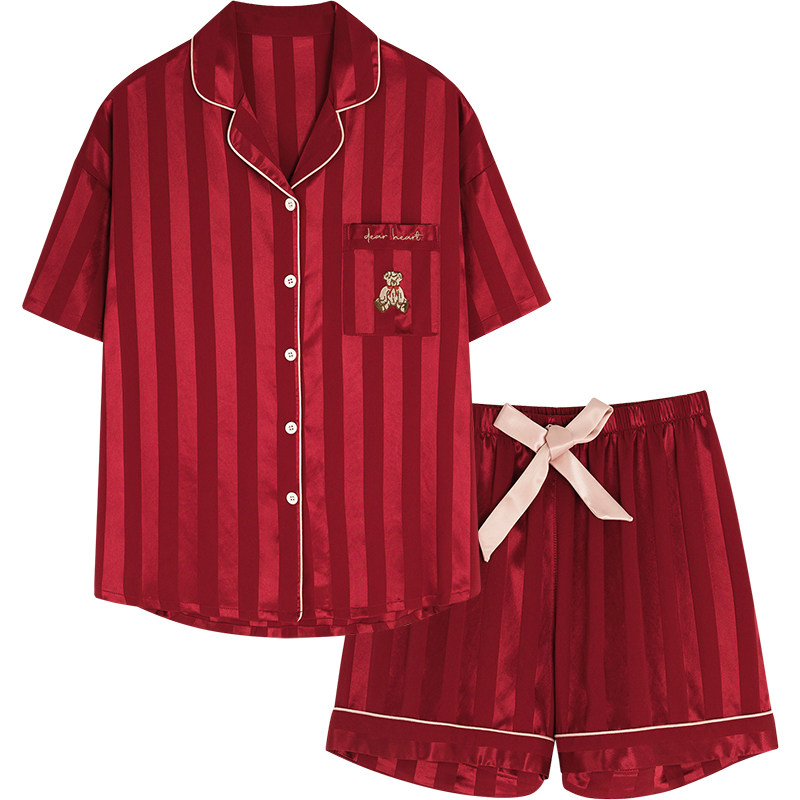 思莉太太情侣夏季冰丝新娘高级睡衣 思莉太太睡衣/家居服套装