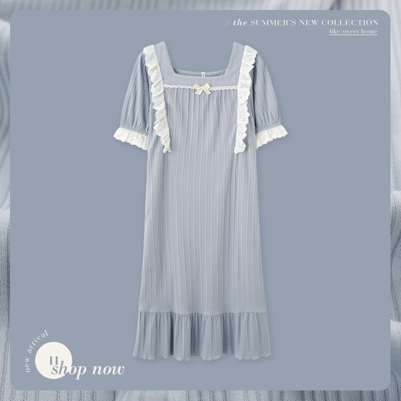 思莉太太夏纯棉短袖2022年新款睡裙 思莉太太睡裙