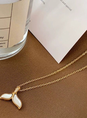 韩版时尚精致简约金色鱼尾吊坠