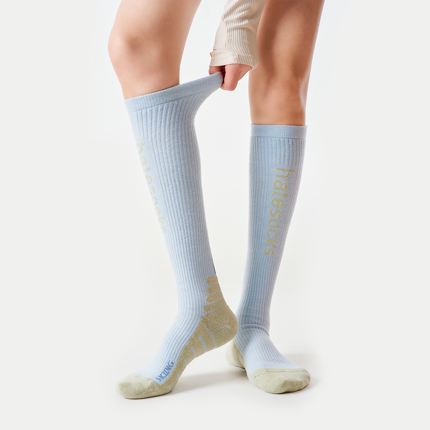 派米羊毛袜子女滑雪袜运动压力防滑毛巾底长筒袜骑行健身过膝长袜,淘宝优惠券,粉丝福利购,淘宝优惠卷