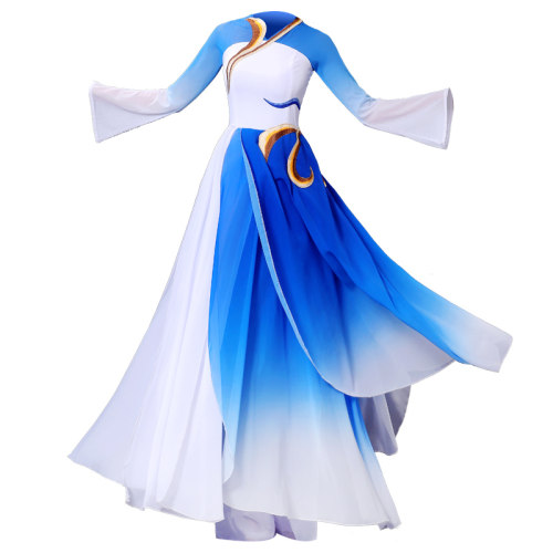 新款桃李杯古典舞蹈服锦瑟剧目同款演出服长裙长款中国风表演服 - 图3