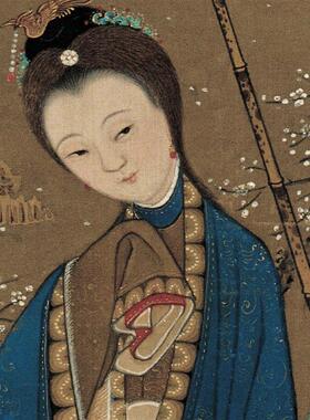 :1清 冷枚 雪L艳图绢本设色立轴挂画中式古典人物画高清微喷复制