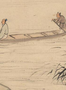 君壁扁舟山水p国画中式书画作品竖幅挂轴高清微喷彷古临摹复制品