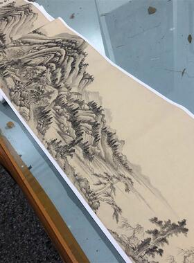 1清王时敏富春山居图卷国画山u水长卷高清复制画仿古画礼品装饰