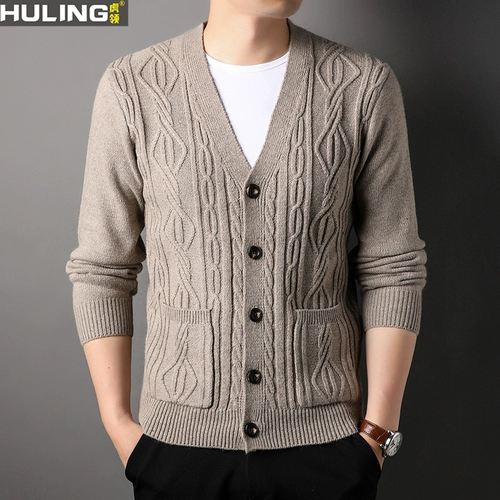 Демисезонный кардиган, шерстяное пальто, куртка для отдыха, шерстяной свитер, V-образный вырез