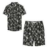 Шелковые нарукавники, мужской шелковый летний трендовый комплект для отдыха, легкий роскошный стиль, короткий рукав, цветочный принт