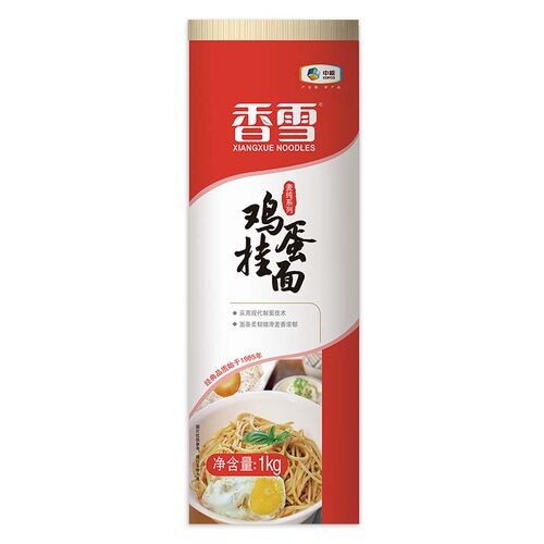 香雪麦纯鸡蛋挂面1Kg*5袋面条10斤装挂面炒面 拌面 炸酱面 鸡蛋面 - 图3