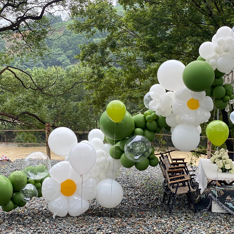 儿童生日户外气球拍照道具男女孩野餐露营开学彩皱纸装饰场景布置-图3