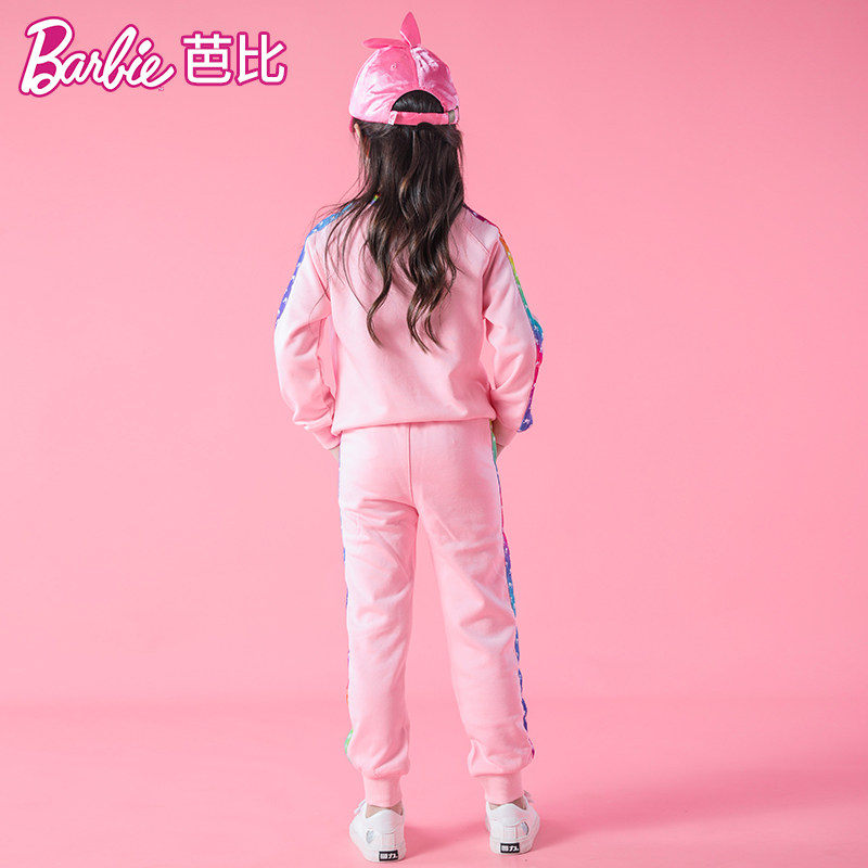 芭比童装春装女童套装时髦洋气卫衣 芭比童装套装