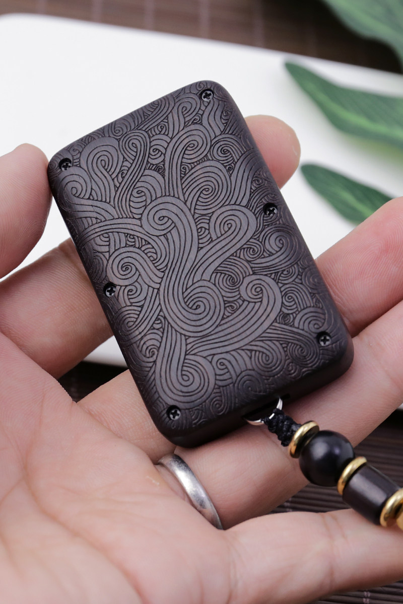 适用于丰田09-12老款RAV4汽车钥匙个性定制改装檀木材质替换外壳-图1