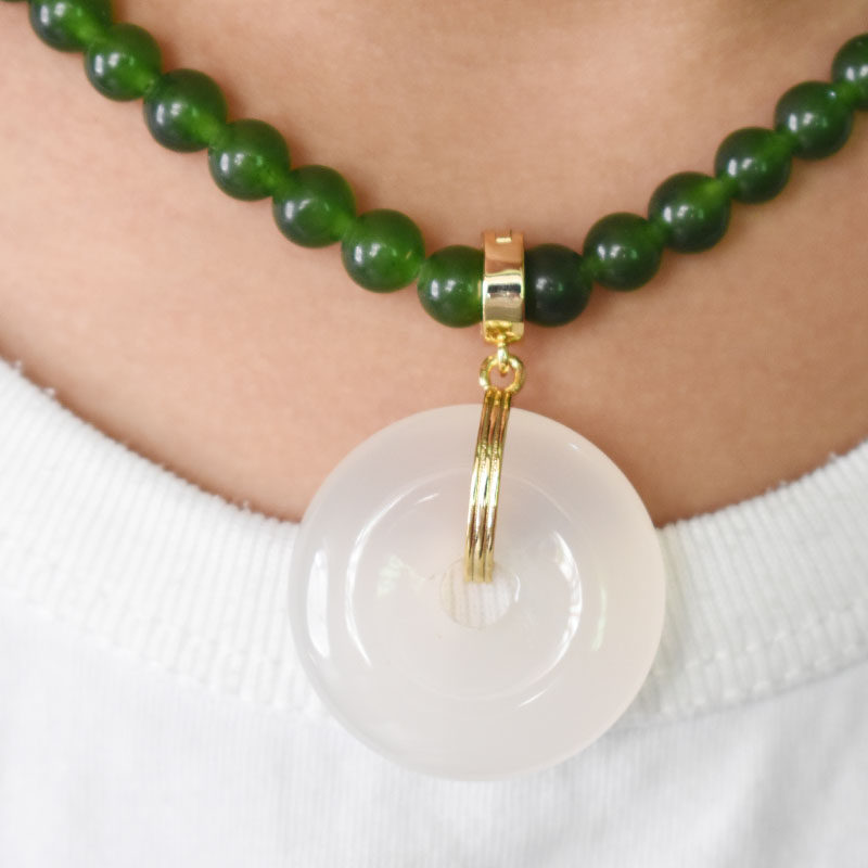 饰品双开平安扣万能吊坠扣挂件扣瓜子玉环扣翡翠玉石甜甜圈扣配件,淘宝优惠券,粉丝福利购,淘宝优惠卷