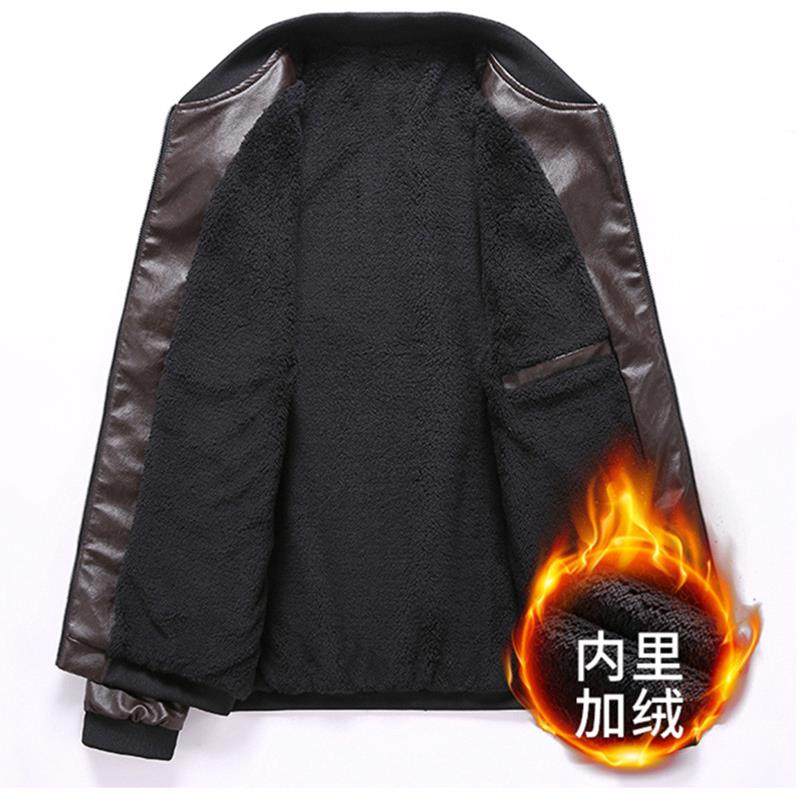 MAROLIO~痞帅冬皮衣男PU商务软皮外套加肥机车加绒加厚皮夹克,淘宝优惠券,粉丝福利购,淘宝优惠卷