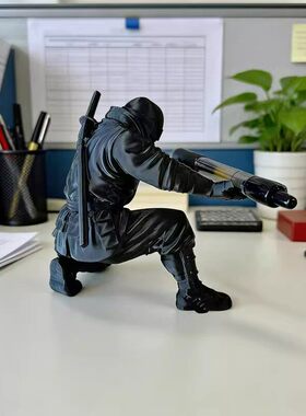 忍者创意桌面笔筒收纳摆件