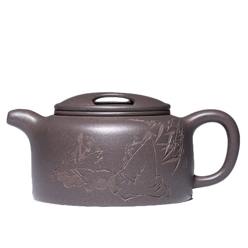 宜兴紫砂壶工艺师吴立新纯全手工天青泥家用泡茶壶茶具 牛盖莲子 - 图3