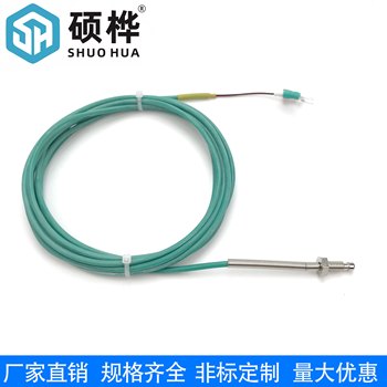 K-type bend-resistant thermocouple M6 ສາຍຊິລິໂຄນ motion shock-resistant and fold-resistant screw-type soft and waterproof temperature sensor