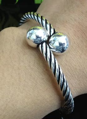 冲冠泰国情侣未镶嵌银饰手镯现货