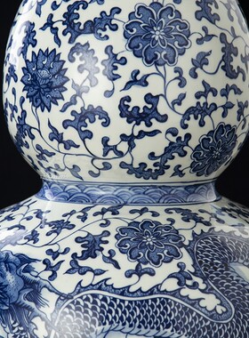 青花瓷客厅景德镇花瓶景德镇瓷器