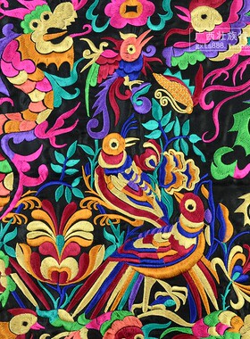 广西传统文化图腾少数绣花片