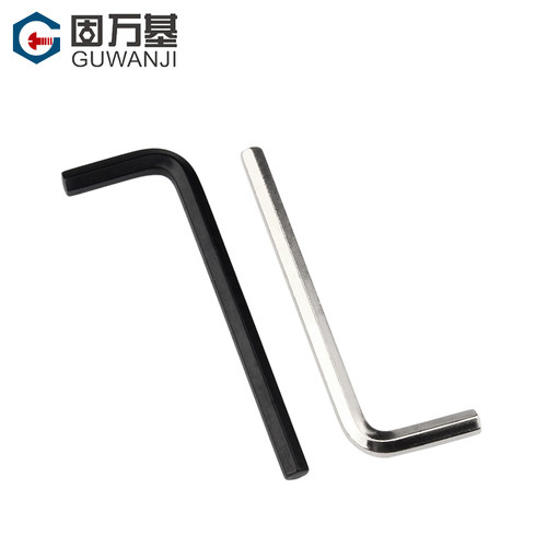镀镍L型内六角扳手铁黑内六方螺丝刀工具套装英美制内六角六角匙 - 图0