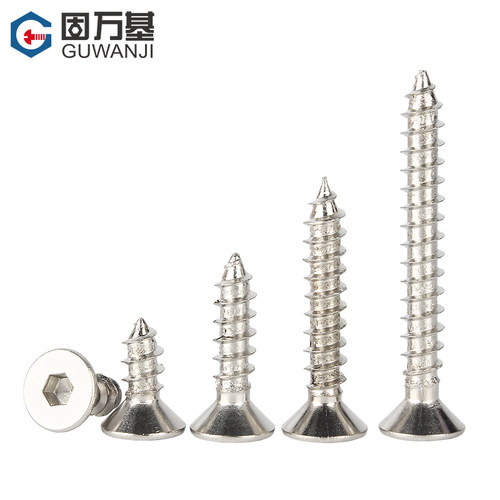 镀镍平头内六角自攻螺丝钉沉头内六角自攻螺丝木螺钉M3m3.5M4M5M6 - 图0