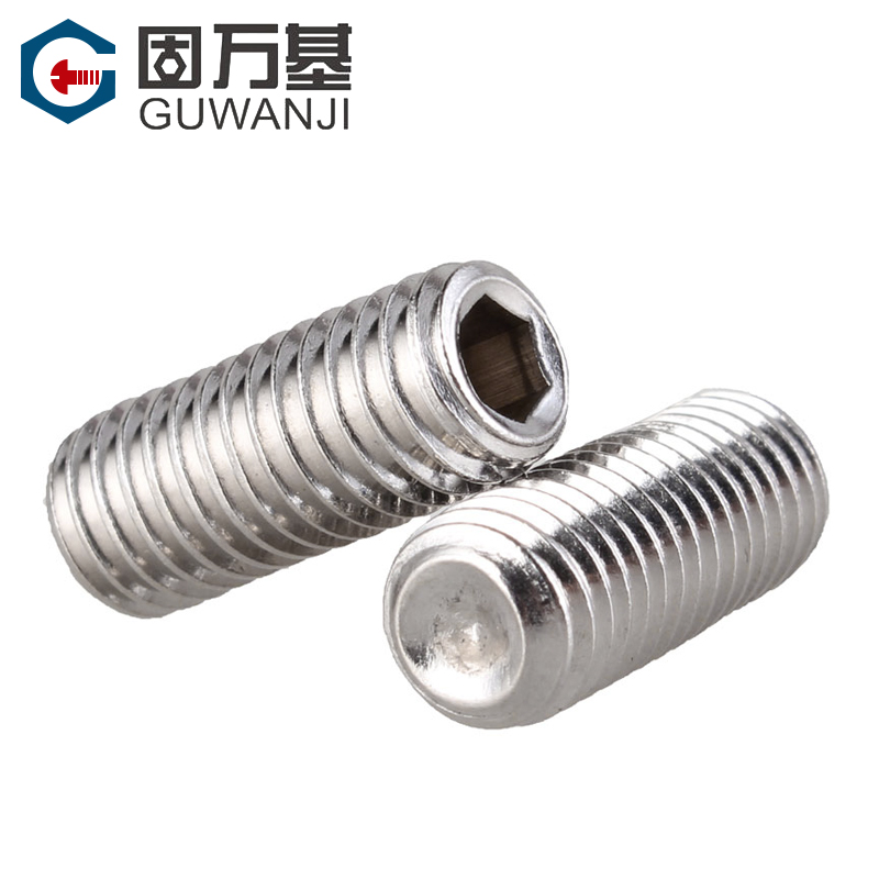 304不锈钢凹端紧定机米螺丝无头内六角止付顶丝M1.6M2/M2.5M3M4M5 - 图0