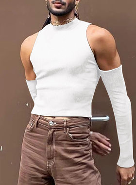 2026欧美男士性感镂空T恤