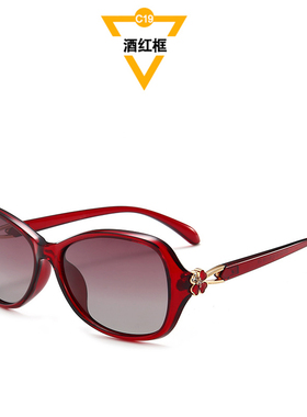 2021时尚优雅墨镜女潮镶钻小框