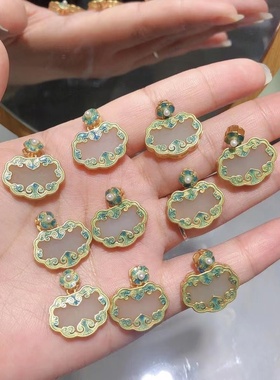 国风新品珐琅鎏金镶嵌气质百搭吊