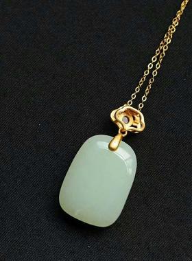 女士款玉石天然项链大气