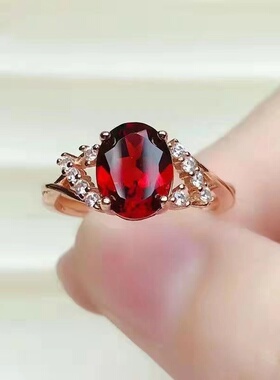 新款轻奢小众优雅紫牙乌石榴石排