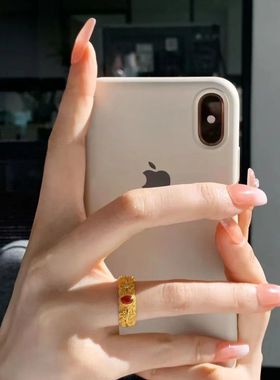 龙凤华戒指金色宫廷花丝结婚同款