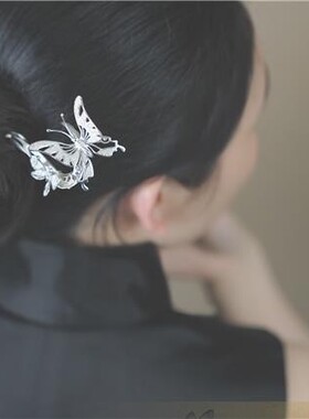 女款凤凰流苏镀银发簪发钗