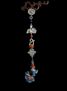 烧蓝锦鲤压襟旗袍汉服宫廷风挂件