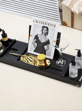 【多款】样板间浴缸架摆件洗手间浴室香薰实木软装饰品组合套装