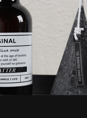 现代简约样板房卫生间洗手台卫浴组香薰蜡烛分装瓶托盘搭配摆件